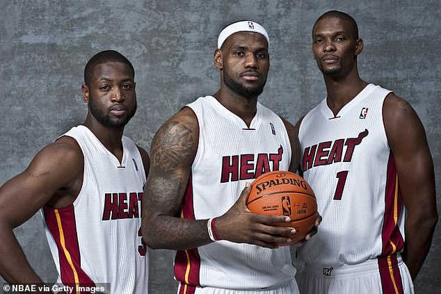 James took his 'talents to South Beach' in 2010 to join Dwyane Wade and Chris Bosh