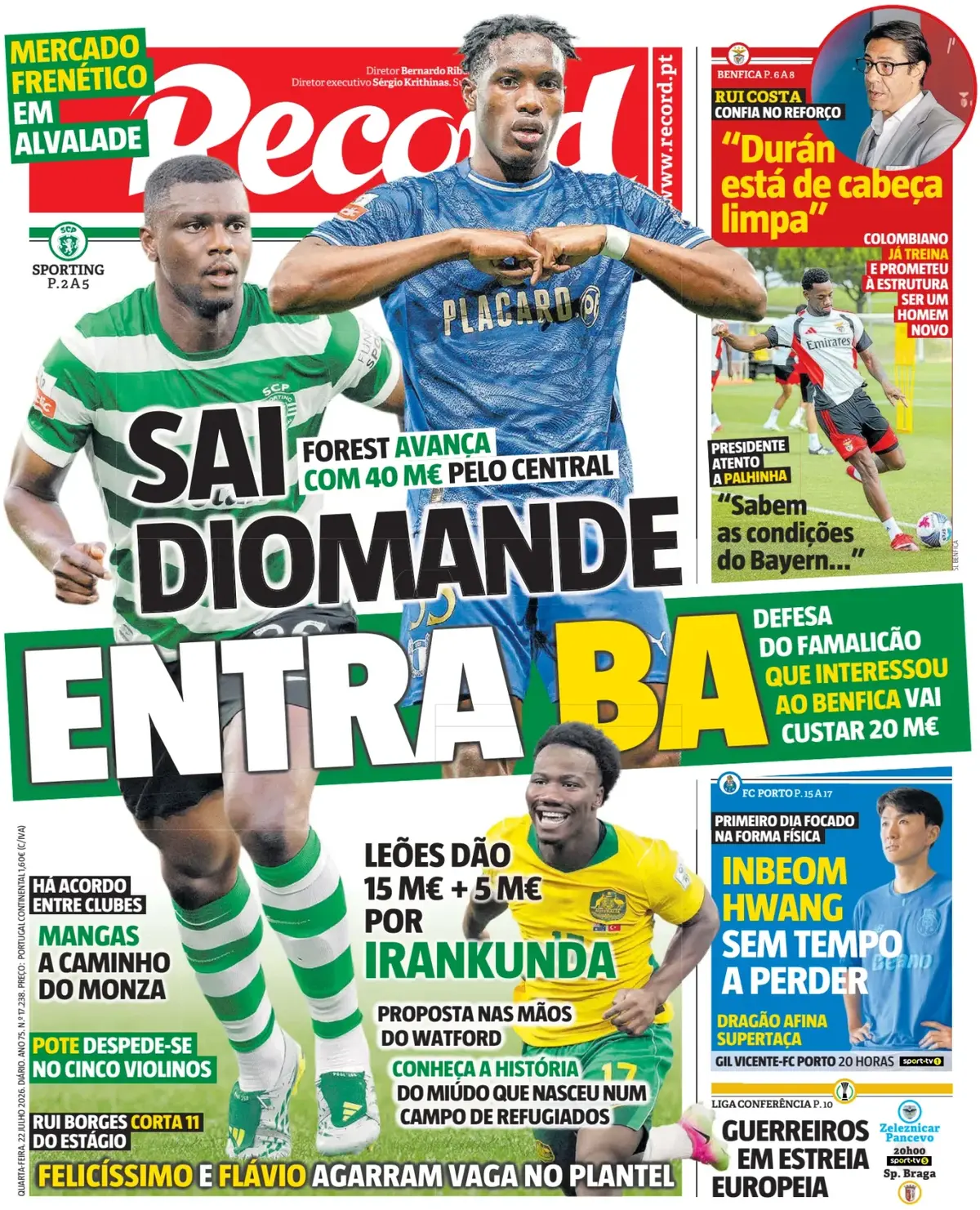 Ousmane Diomande has been linked with Nottingham Forest (Record)