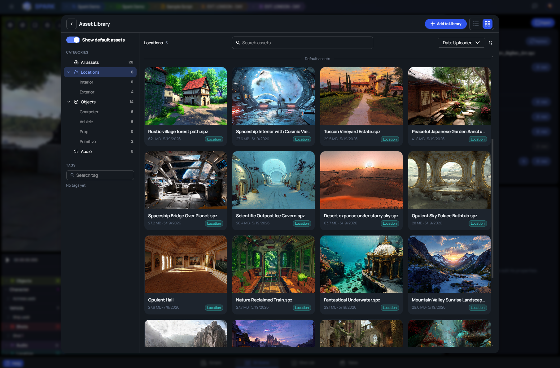 Scenes from a virtual filming app