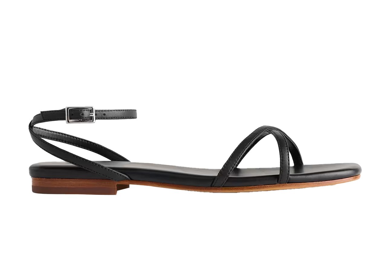 Italian Leather Ankle Strap Sandal