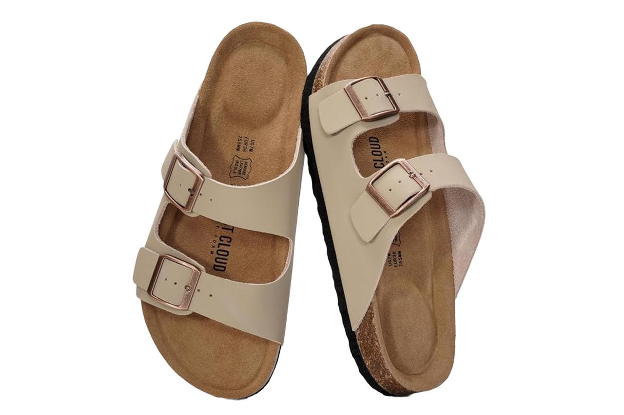 Project Cloud 100% Genuine Leather Flat Sandals