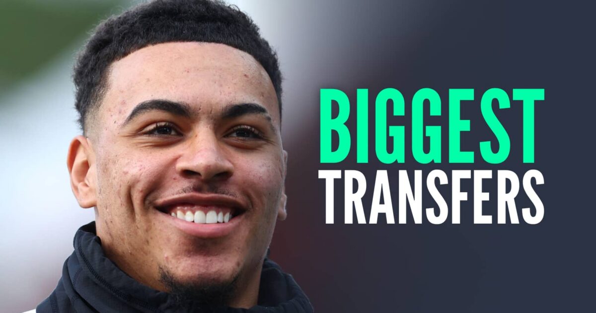 The 25 most expensive signings this summer as Rogers to Chelsea takes top spot