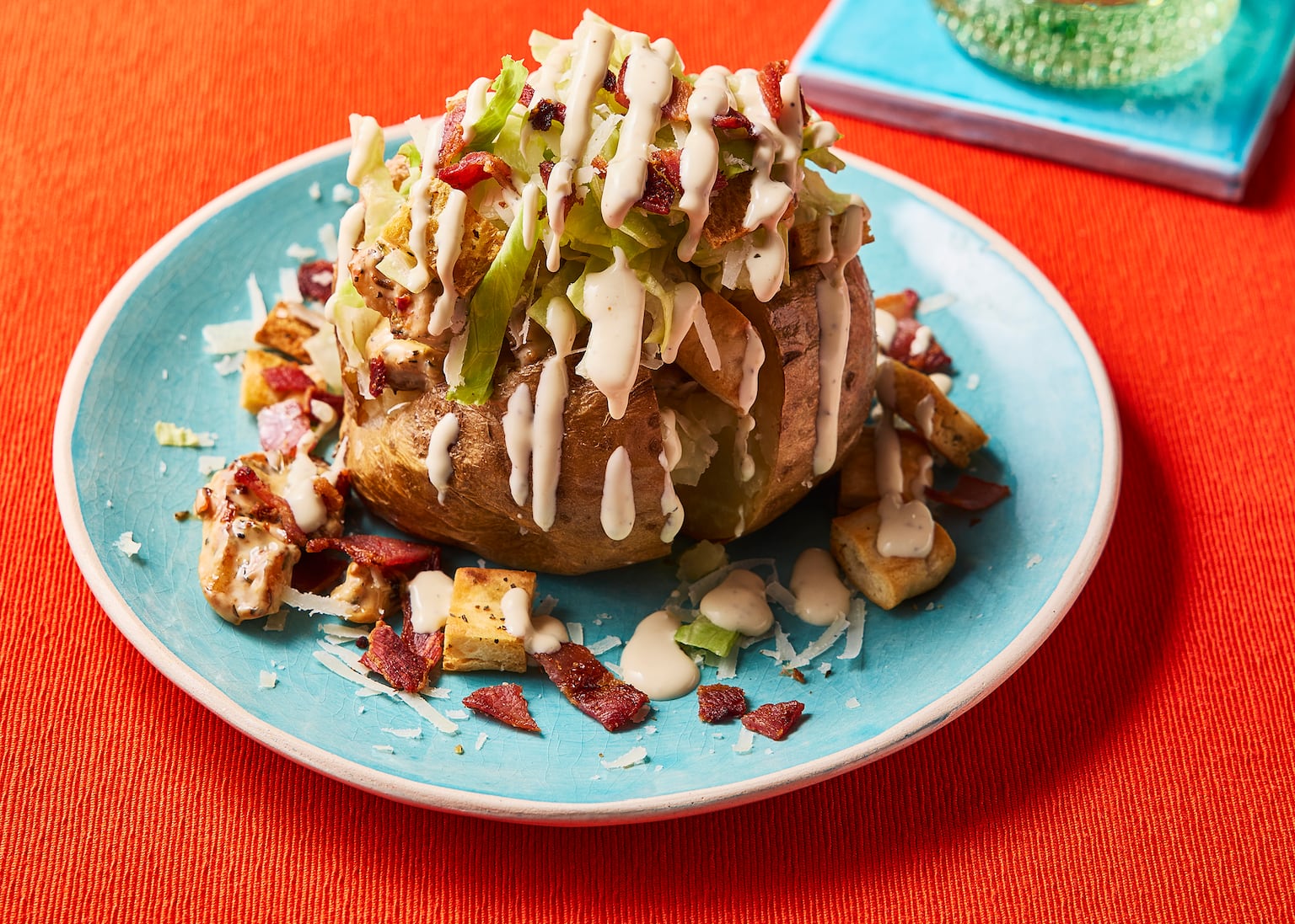 Chicken Caesar jacket potato recipe