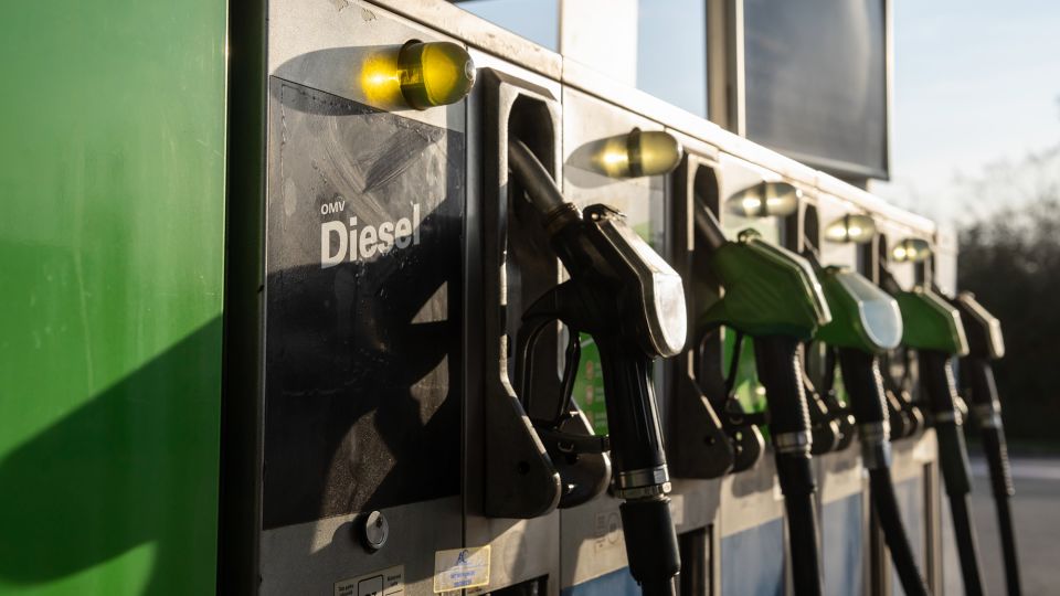 Petrol and Diesel fuel pumps at a petrol station in Prague, Czech Republic, on March 28, 2026. - Milan Jaros/Bloomberg/Getty Images