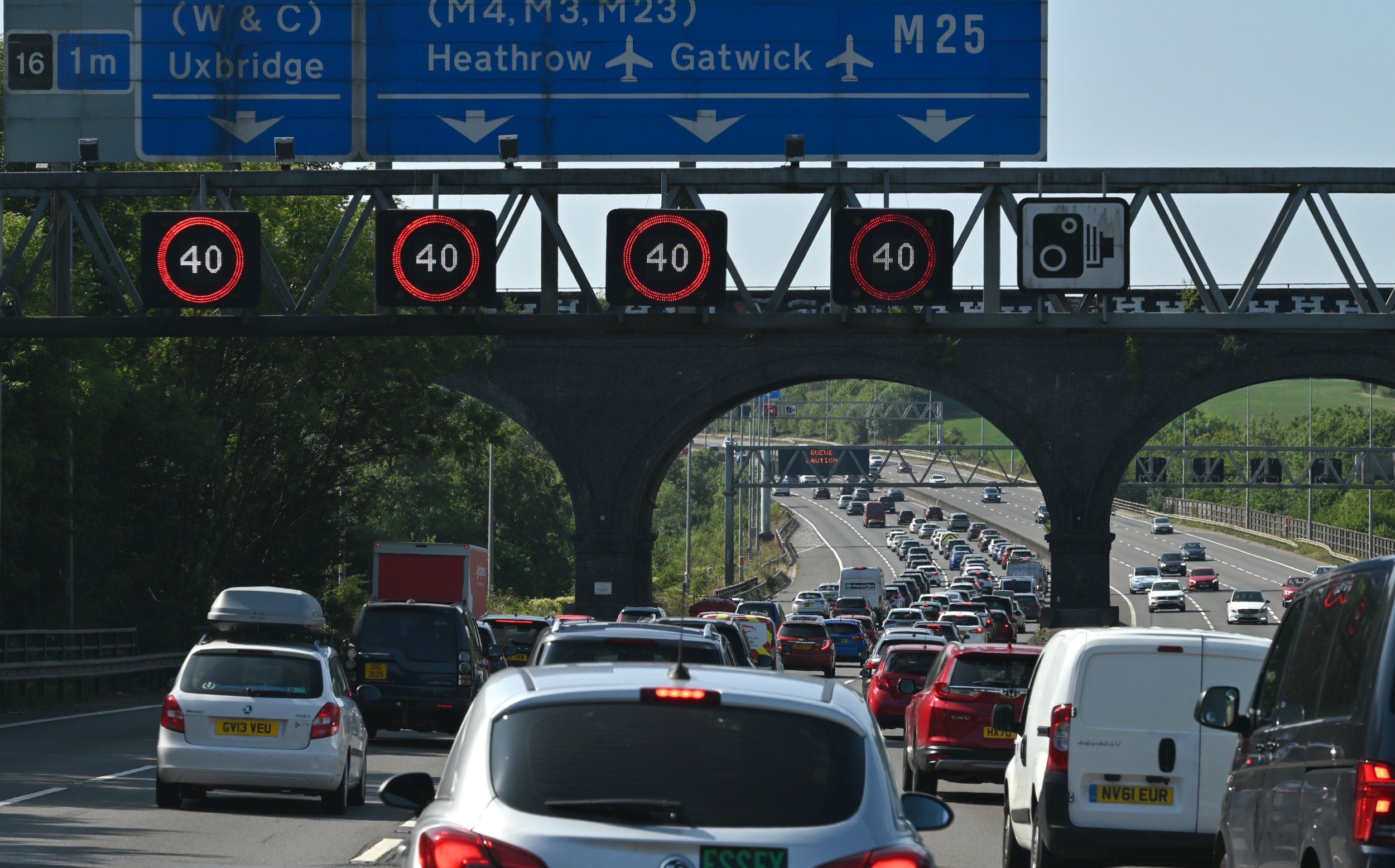 The M25 West between junctions 14 (Heathrow) and 15 (M4 Interchange) is the busiest stretch of motorway in the UK