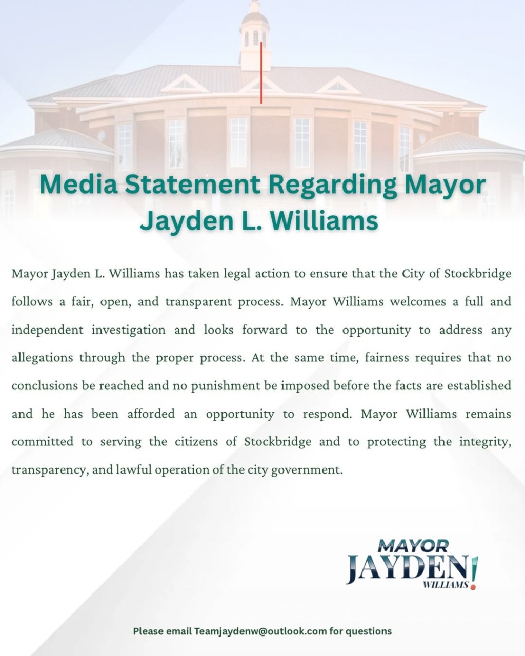 Georgia city’s youngest-ever mayor stripped of duties, access over alleged spending habits