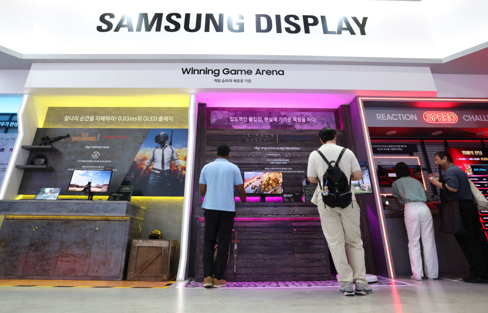 Samsung Display's booth at K-Display exhibition held at Coex in southern Seoul on July 22