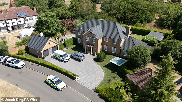 The bodies were found at the family's £1.3million home in Great Denham, Bedfordshire