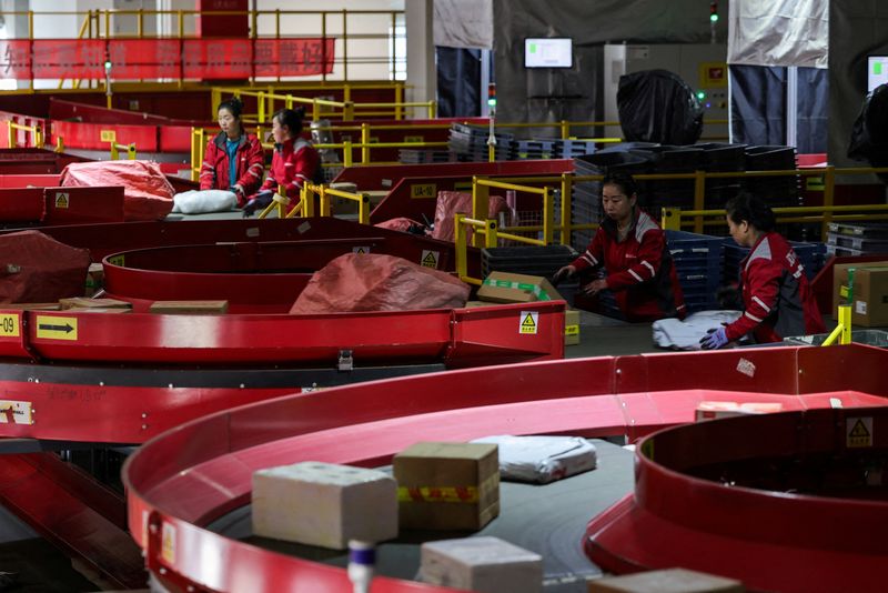 FILE PHOTO: JD.com sorting center in Beijing