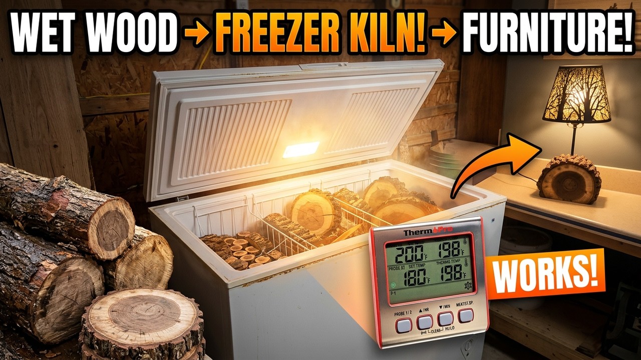 DIY wood kiln made from a chest freezer creative wood projects