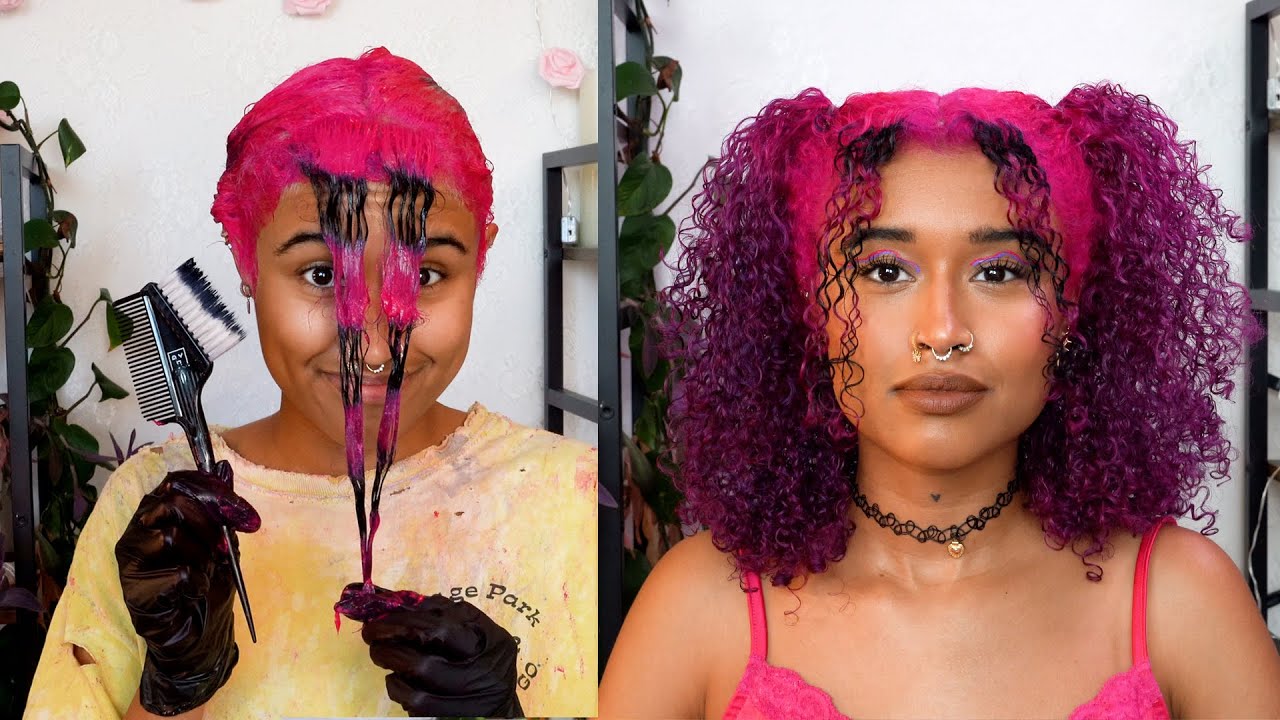 Raccoon tail highlights create a striking hair look