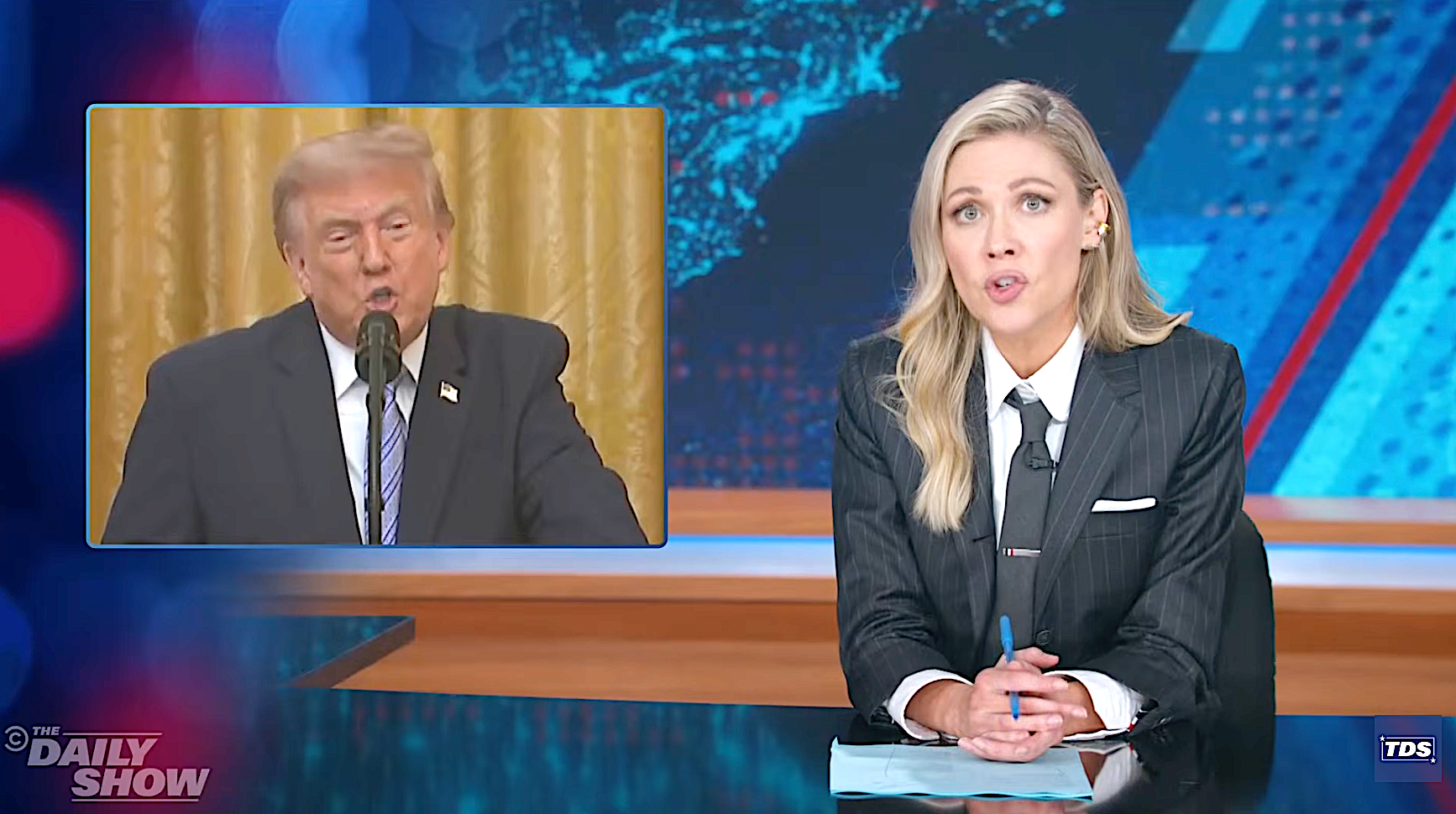 ‘Even He Sounds Exhausted’: Desi Lydic Mocks Trump’s ‘Glitch’ During Election Speech