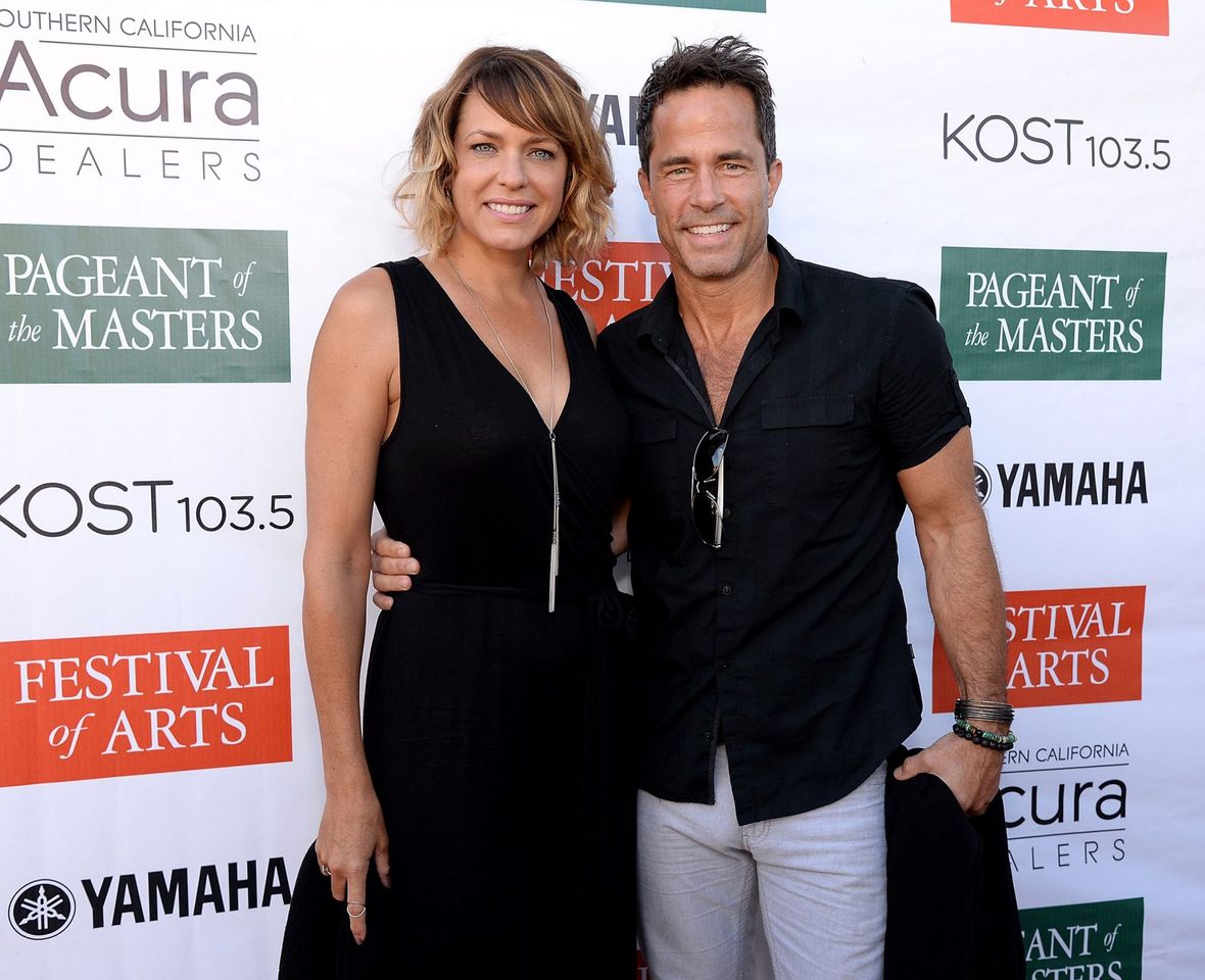 Arianne Zucker and Shawn Christian attend the Festival of Arts Celebrity Benefit in Laguna Beach, Calif., on Aug. 26, 2017