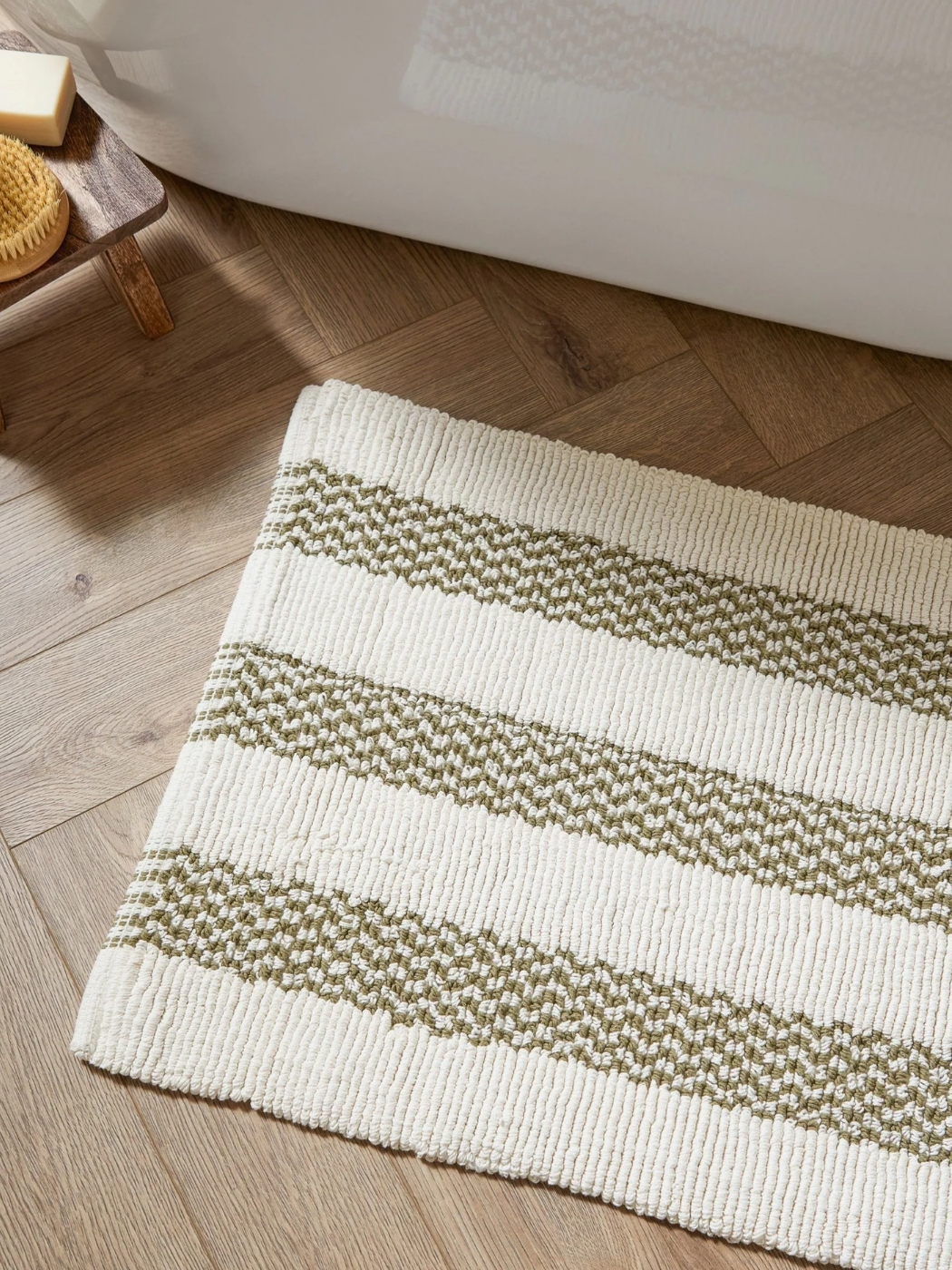 Next, Olive Hebden Woven Bath Mat