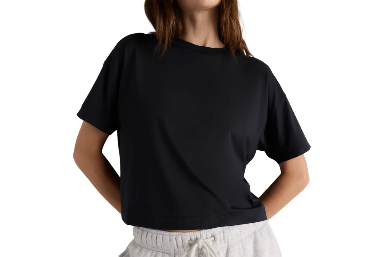 Flowknit Breeze Boxy Cropped Tee