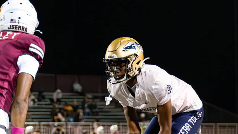 Jailen Hill lines up for a play