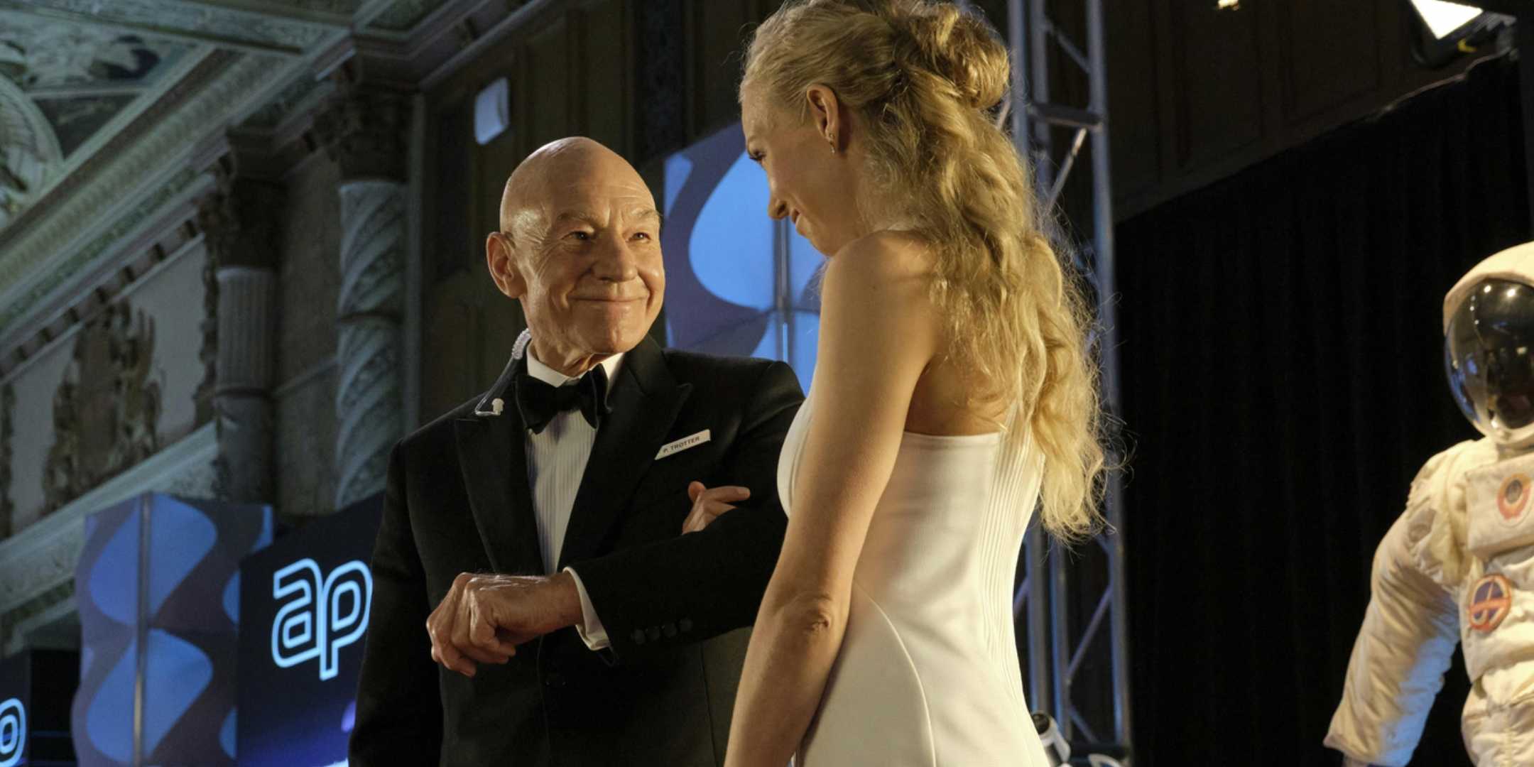 Picard meeting his ancestor Renee in the Star Trek episode Two of One