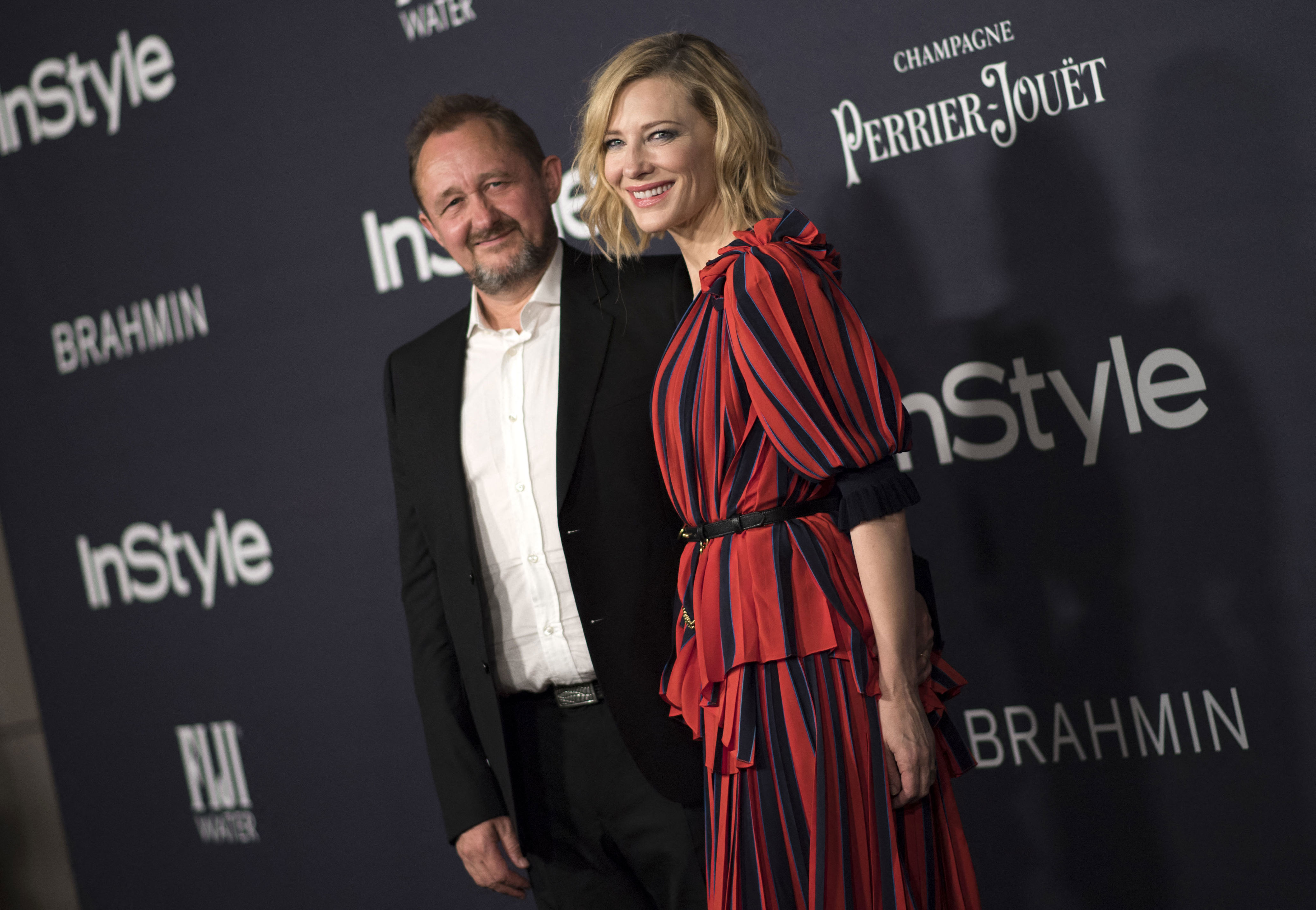 With playwright husband Andrew Upton (AFP/Getty)