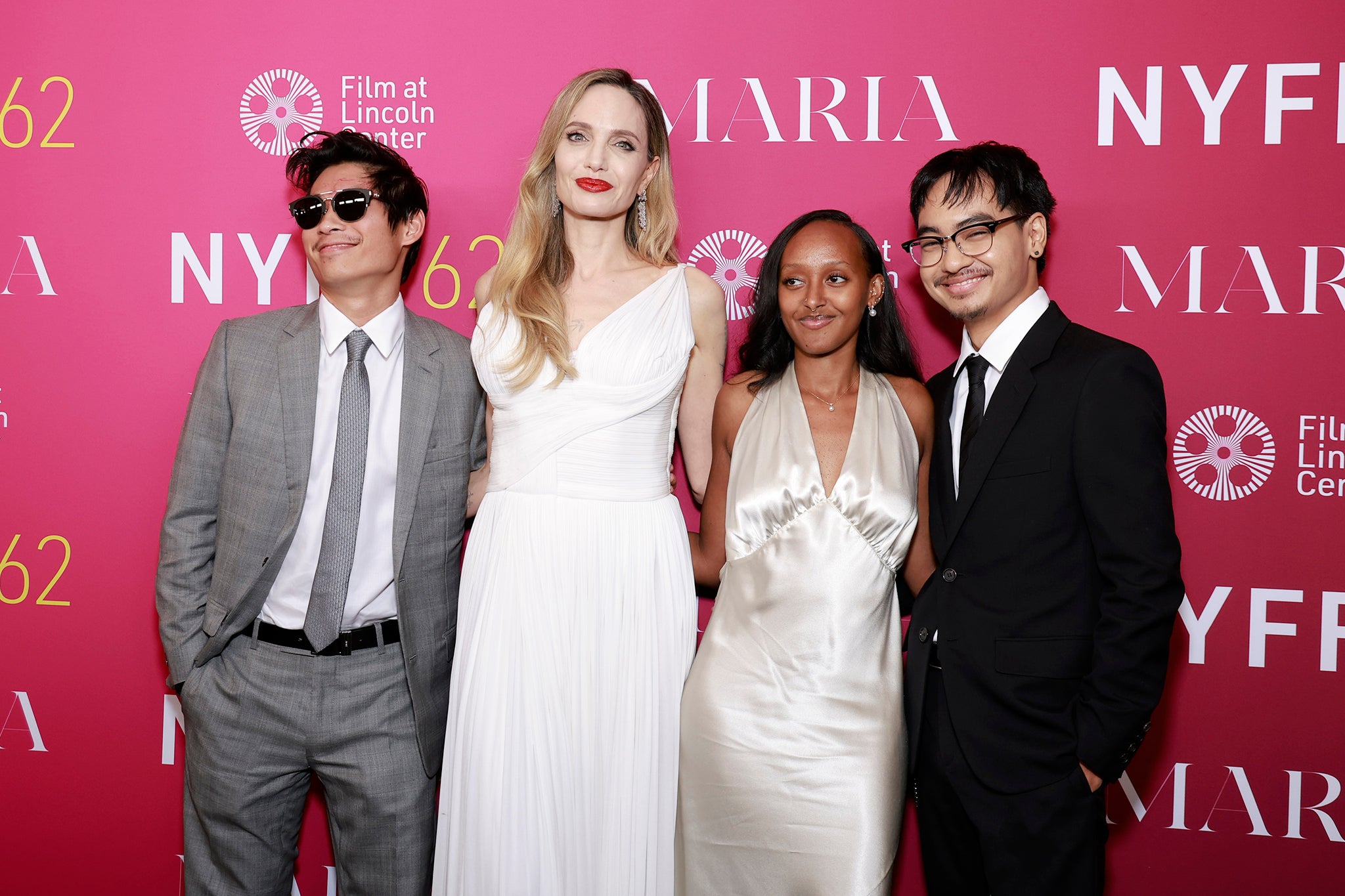 Angelina Jolie with children Pax, Zahara and Maddox (Getty)