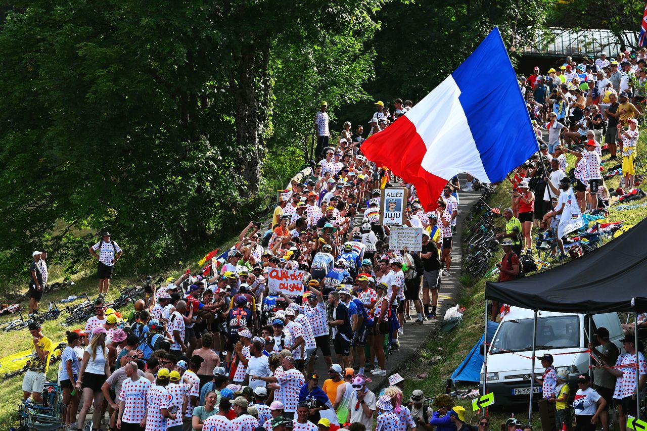 The peloton at the 2026 Tour de France