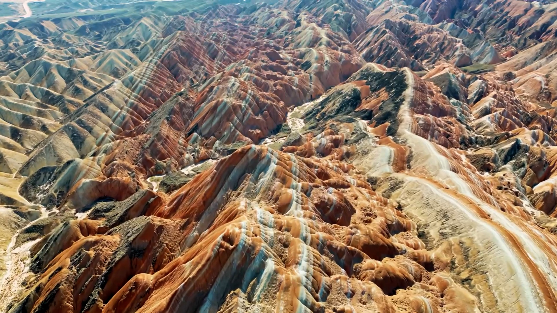 Vast geological formations so enormous their full shape only appears ...
