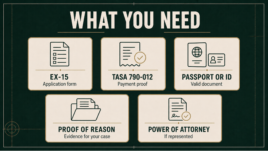 Documents commonly required for an NIE application