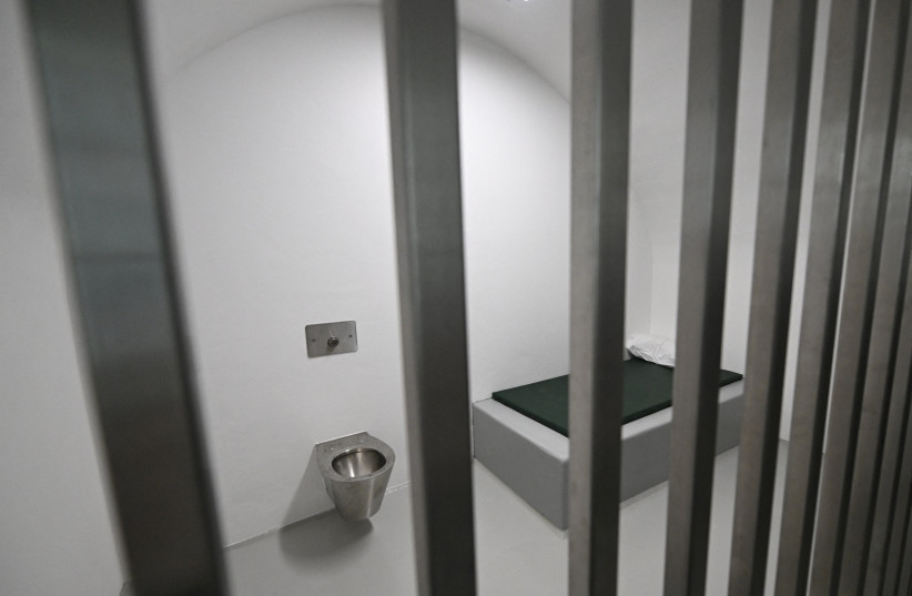 A prison cell in the building where Adolf Hitler was born, which has been converted into a police station by Austria's government in hopes of preventing it from serving as a place of ‌pilgrimage for neo-Nazis, in Braunau am Inn, Austria, July 16, 2026. (credit: REUTERS/Angelika Warmuth)