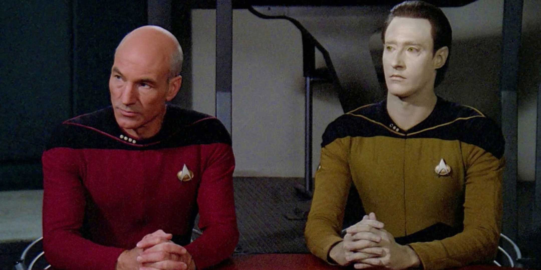 Picard and Data in Star Trek The Next Generation(1)