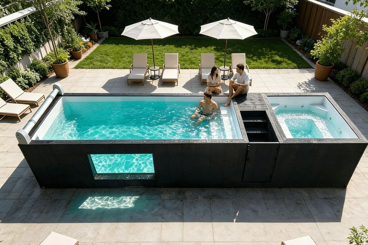 Shipping Container Swimming Pool