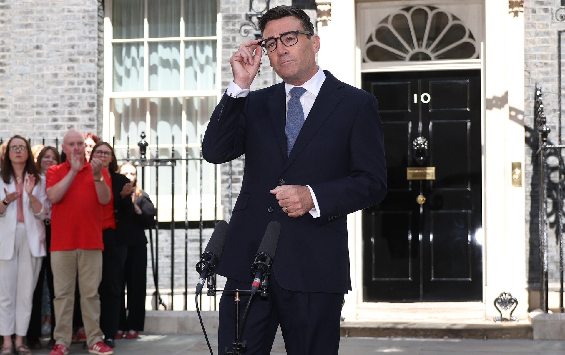 Andy Burnham outside No 10