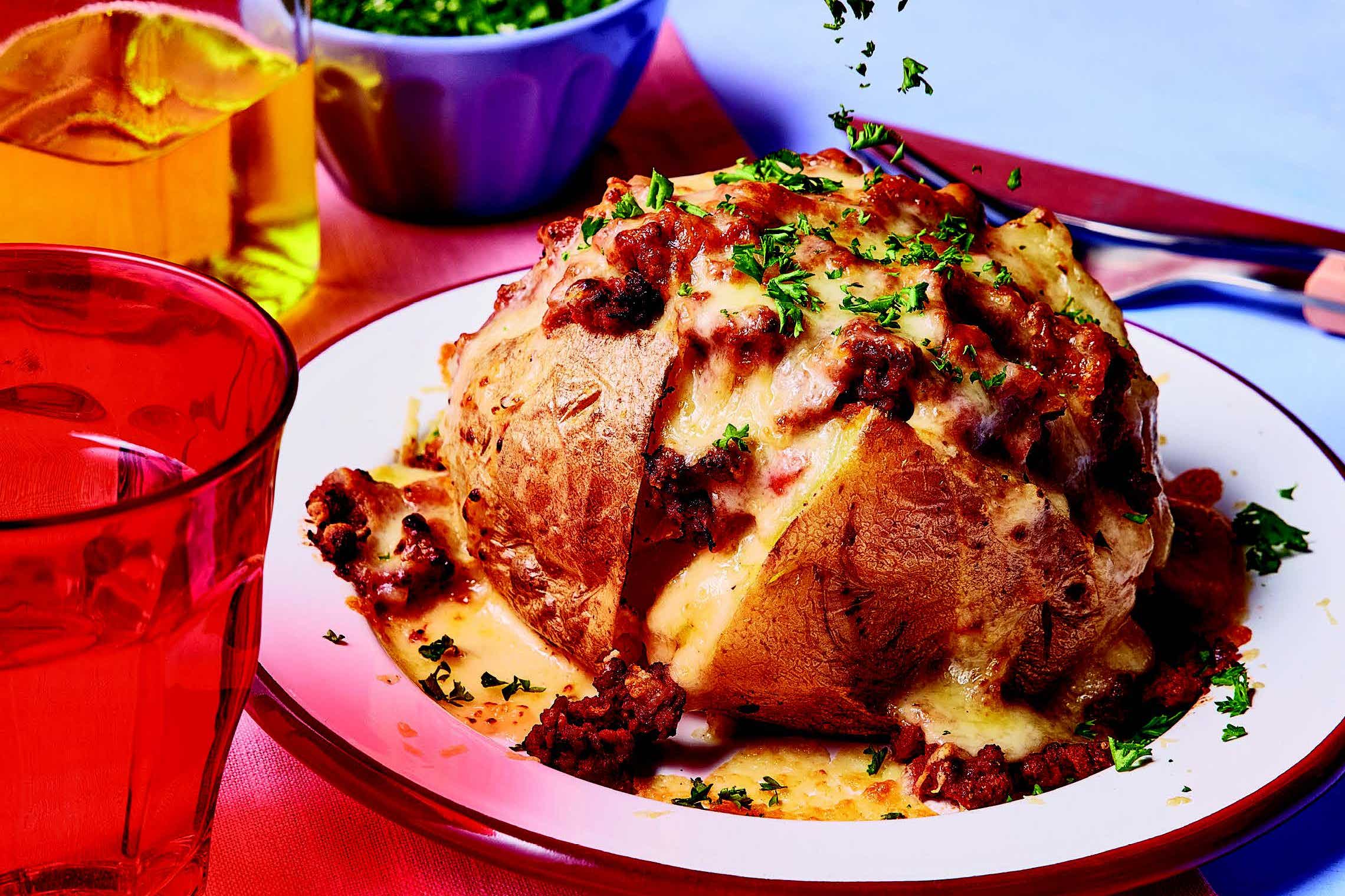 Anthea Malialis’ lasagne-style jacket potato