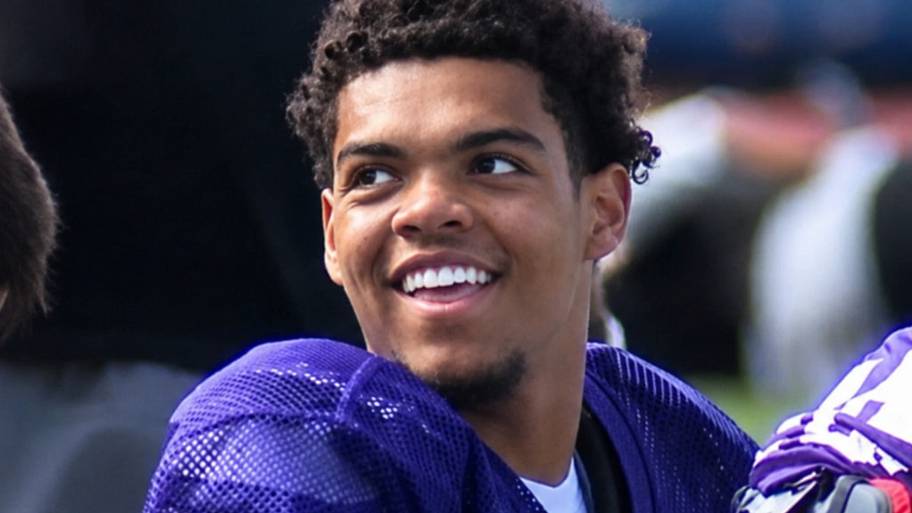 Tory Pittman III during a practice with Omaha Central in 2025