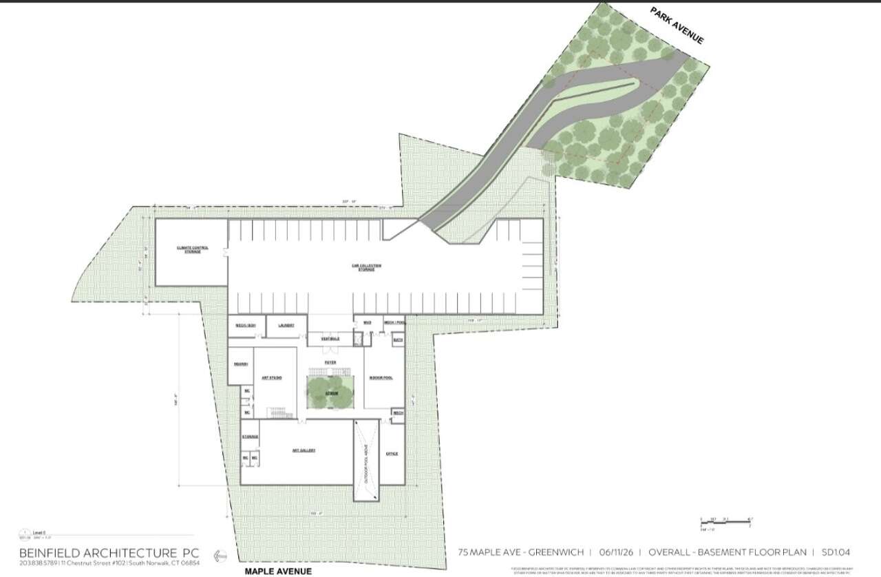 Proposed 18,631-square-foot mansion would bring a 40-car garage to central Greenwich