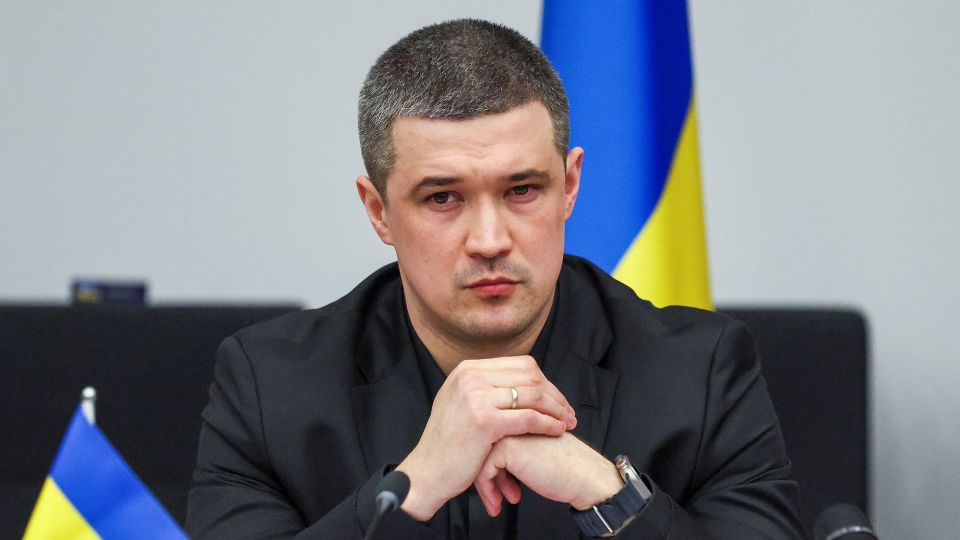 Ukraine's former Defense Minister Mykhailo Fedorov attends a meeting at NATO headquarters in Brussels, Belgium, on February 12. - Tom Nicholson/Reuters