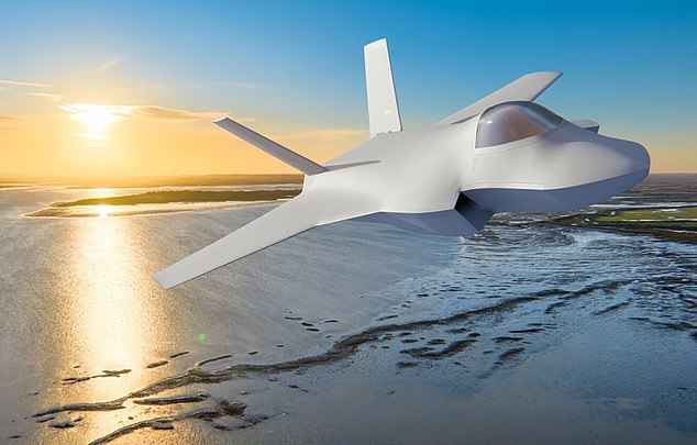 A computer generated image of the Tempest fighter jet