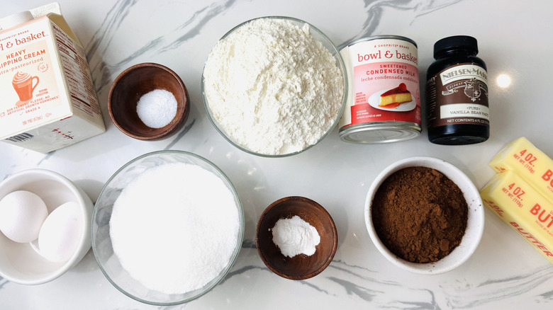 Ingredients for homemade ice cream sandwiches