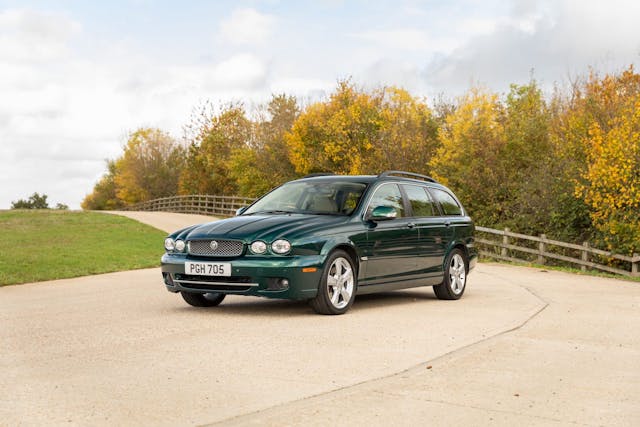 Queen Elizabeth II Jaguar X-Type front three-quarter