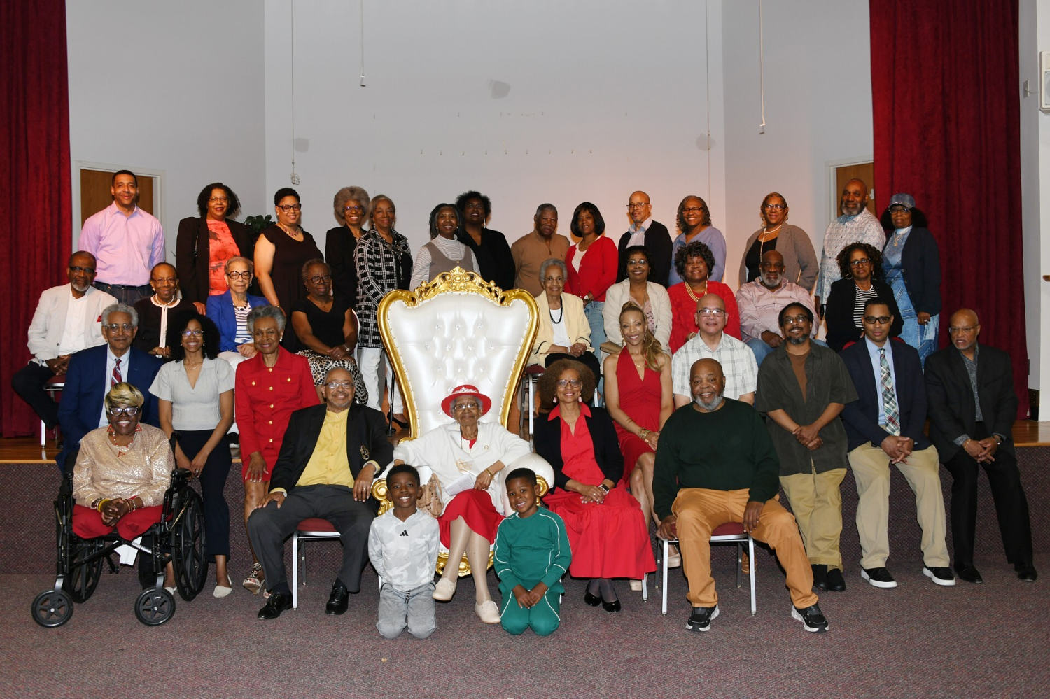 Browne, center, is an active member of her community in Dover, Delaware. In this photo, she's surrounded by family at her 108th birthday celebration. (Courtesy Lynnette Overby)