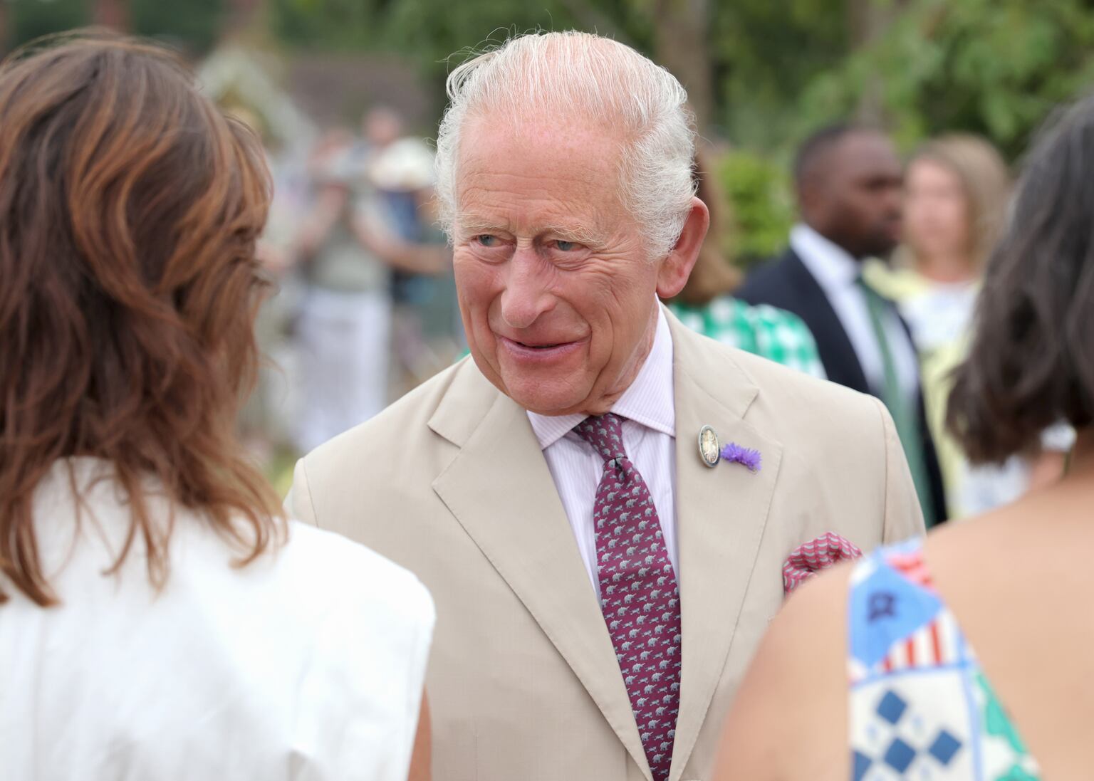 The King presented awards for The Best Exhibit in the Floral Marquee Award