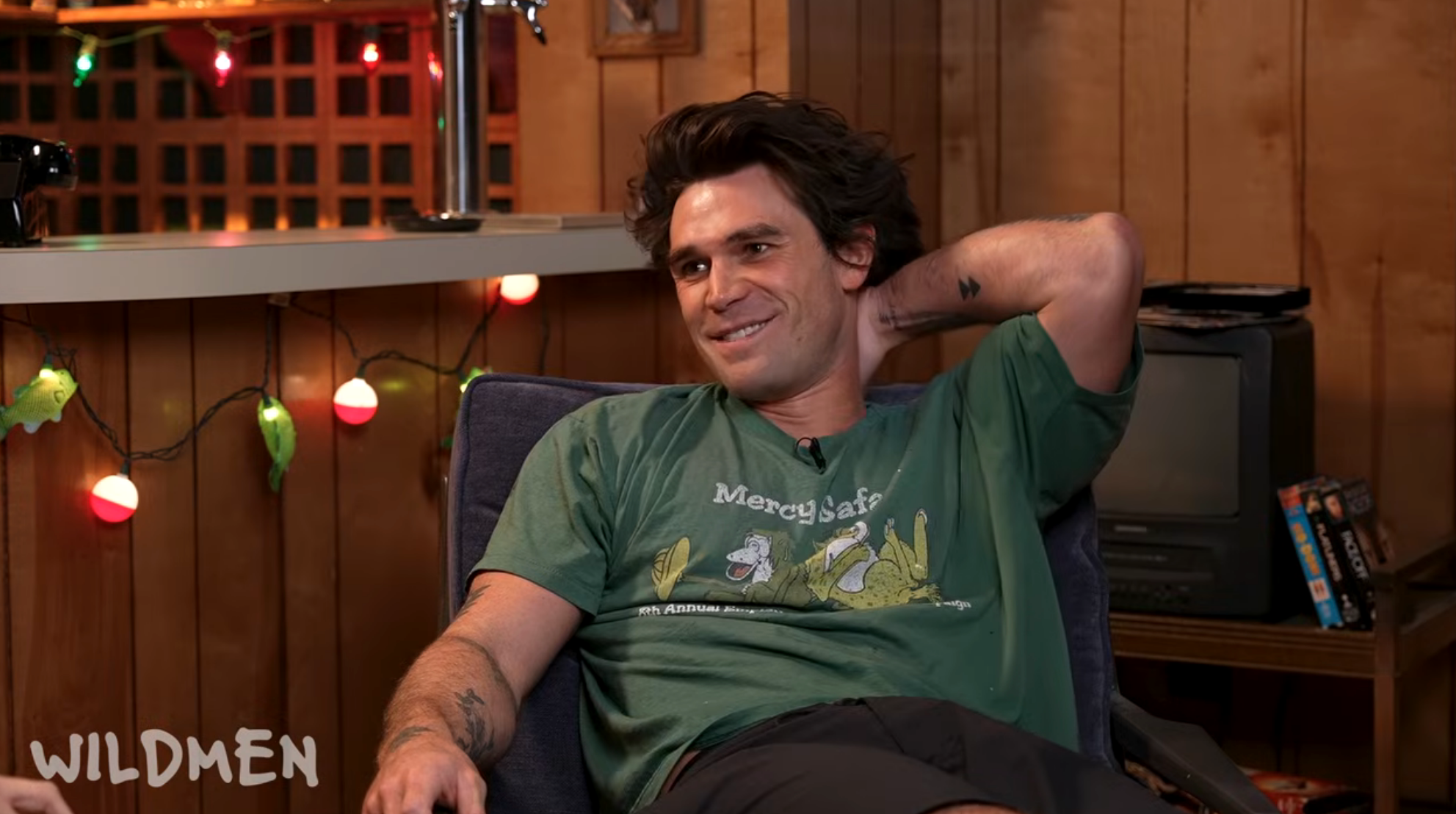 KJ speaking on a podcast