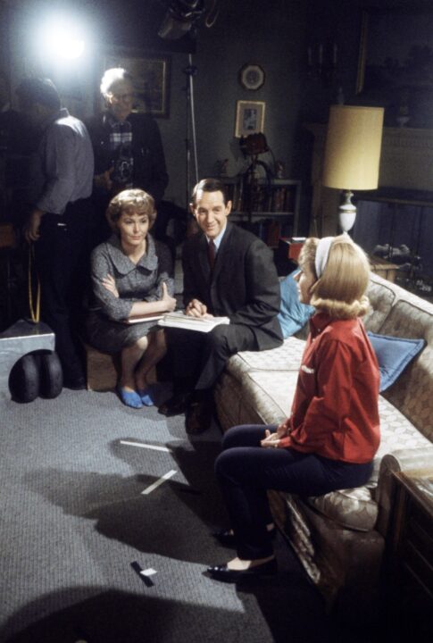 THE PATTY DUKE SHOW, from left, Jean Byron, William Schallert, Patty Duke, on-set, 1963-66 (1964 photo)