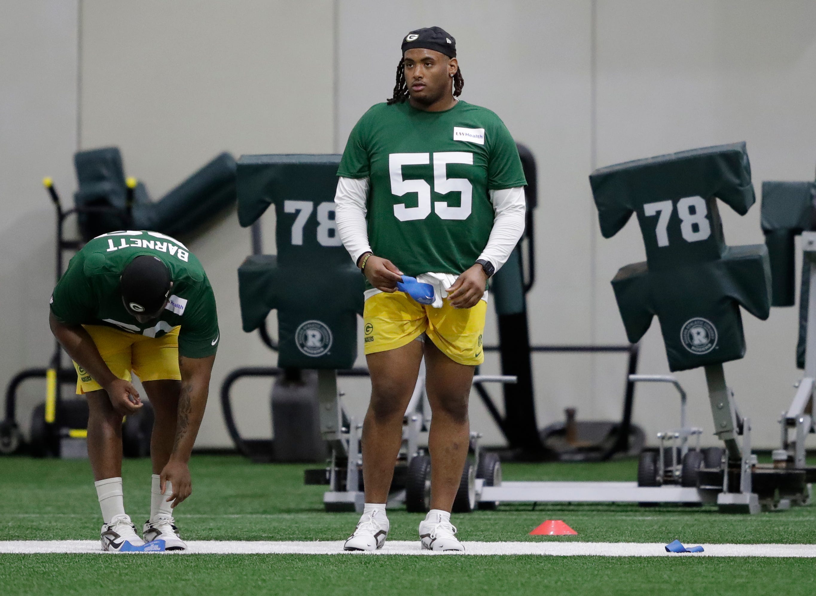 Green Bay Packers Chris McClellan (55) during rookie minicamp Friday, May 1 2026, at the Don Hutson Center in Green Bay, Wisconsin. Dan Powers/USA TODAY NETWORK-Wisconsin