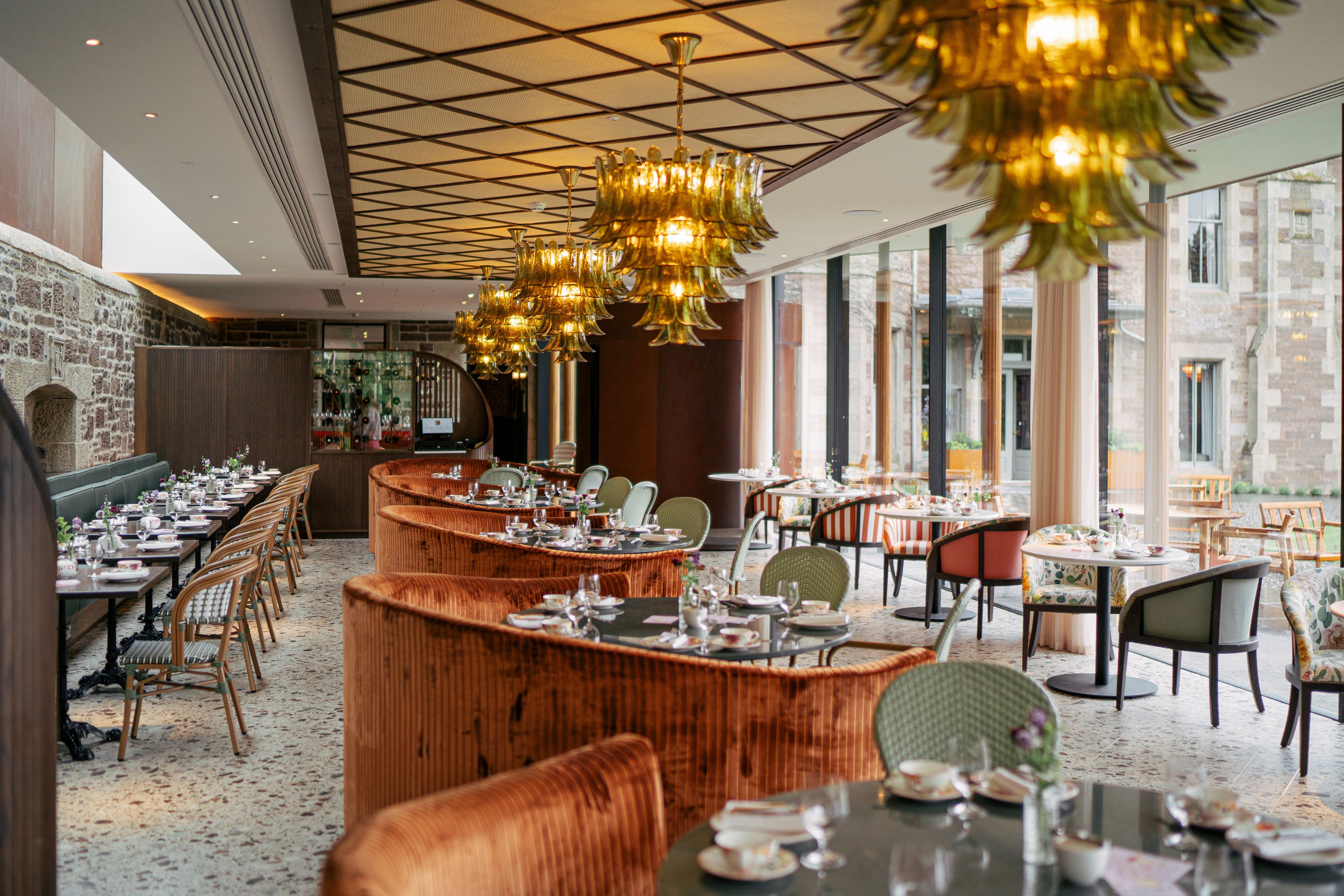 The new Garden Room restaurant at Andy Murray’s Cromlix hotel in Scotland (Cromlix)