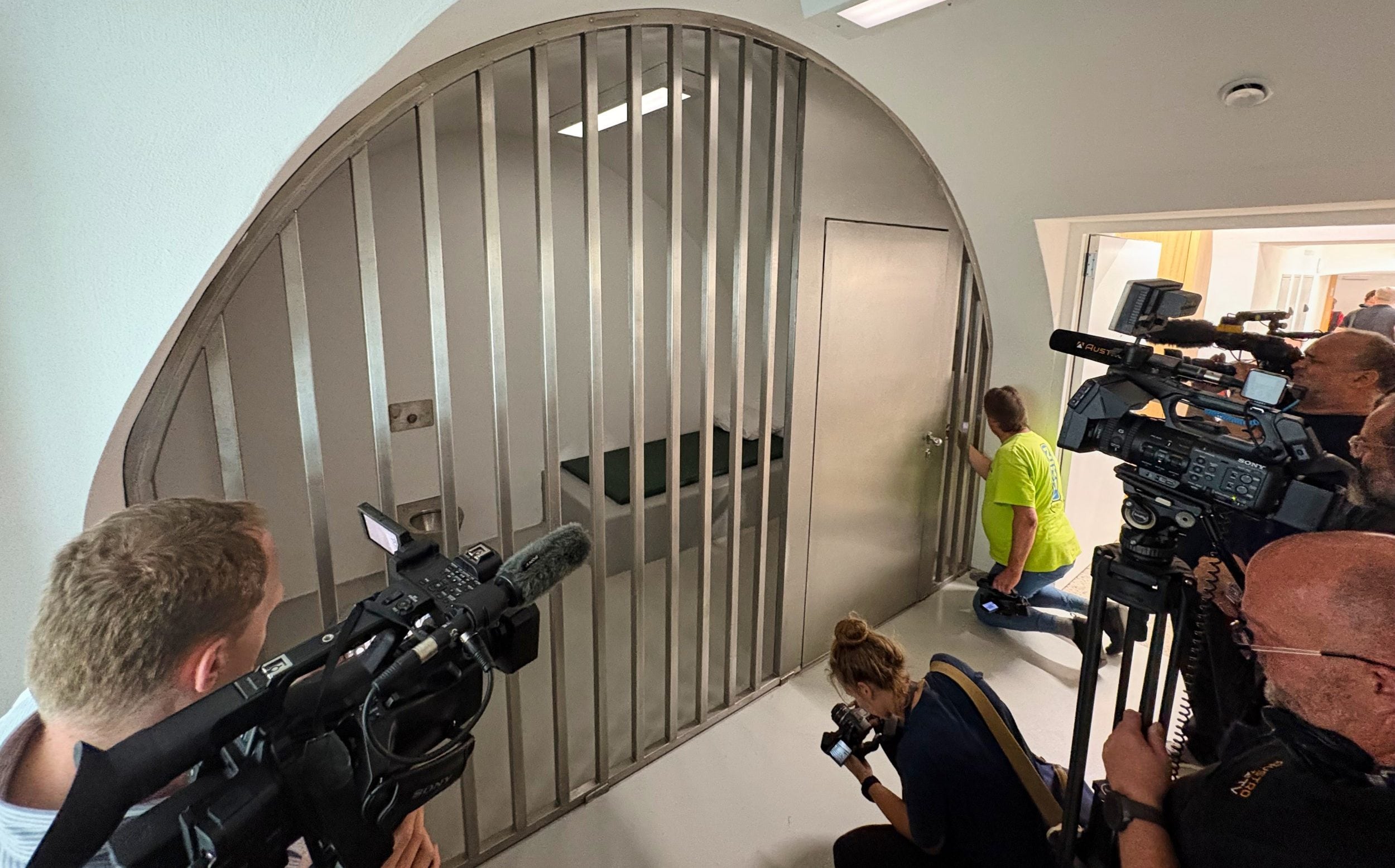 A prison cell inside the station
