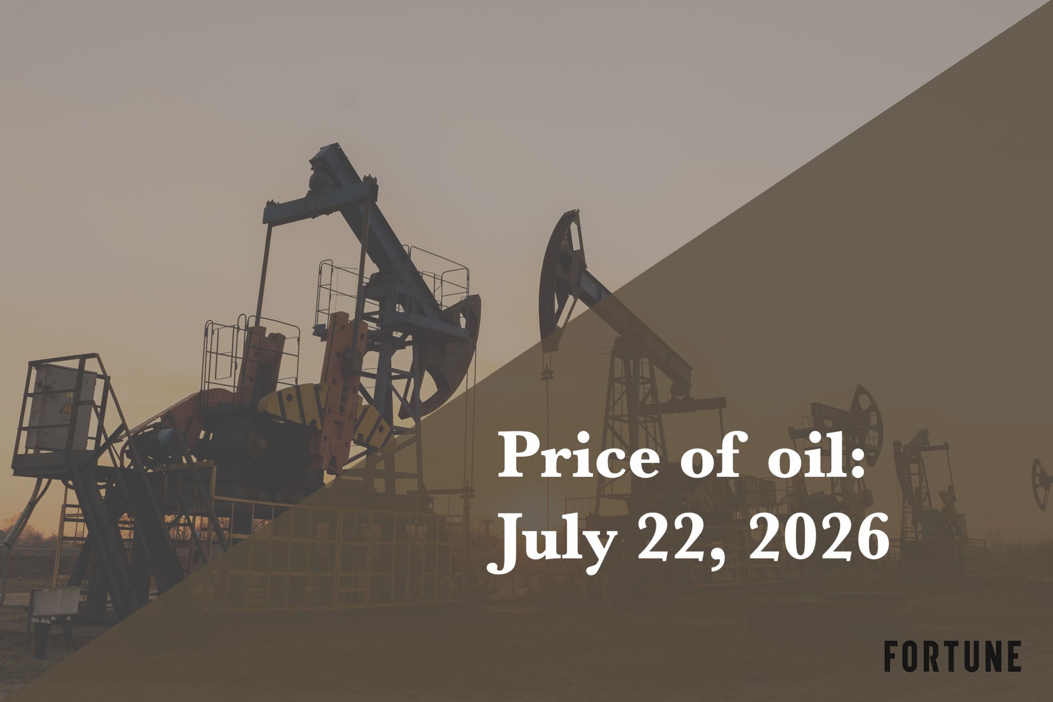 Current price of oil as of July 22, 2026