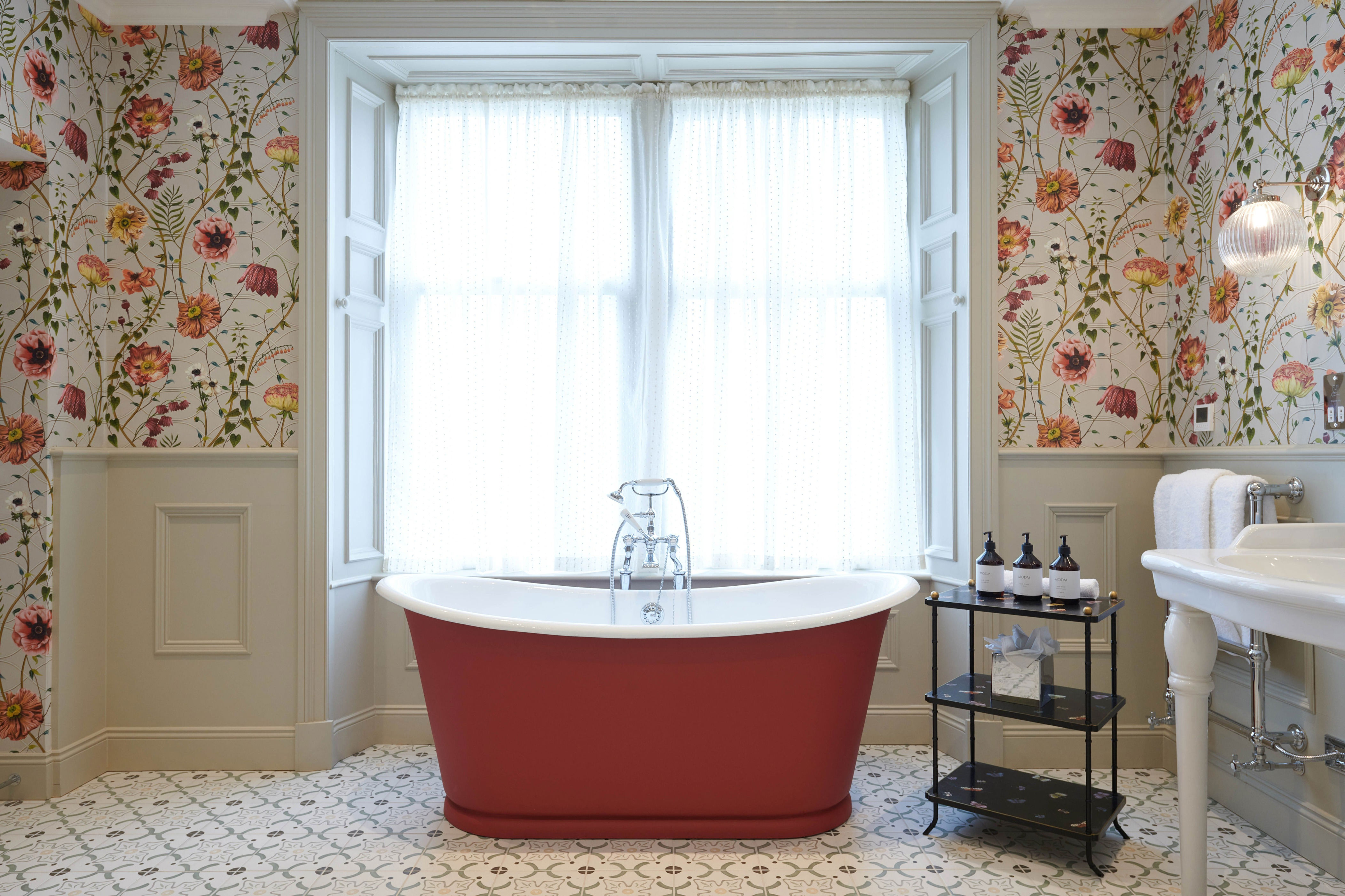 Bathrooms at Andy Murray’s Cromlix hotel are spacious and some feature roll-top baths (Cromlix)