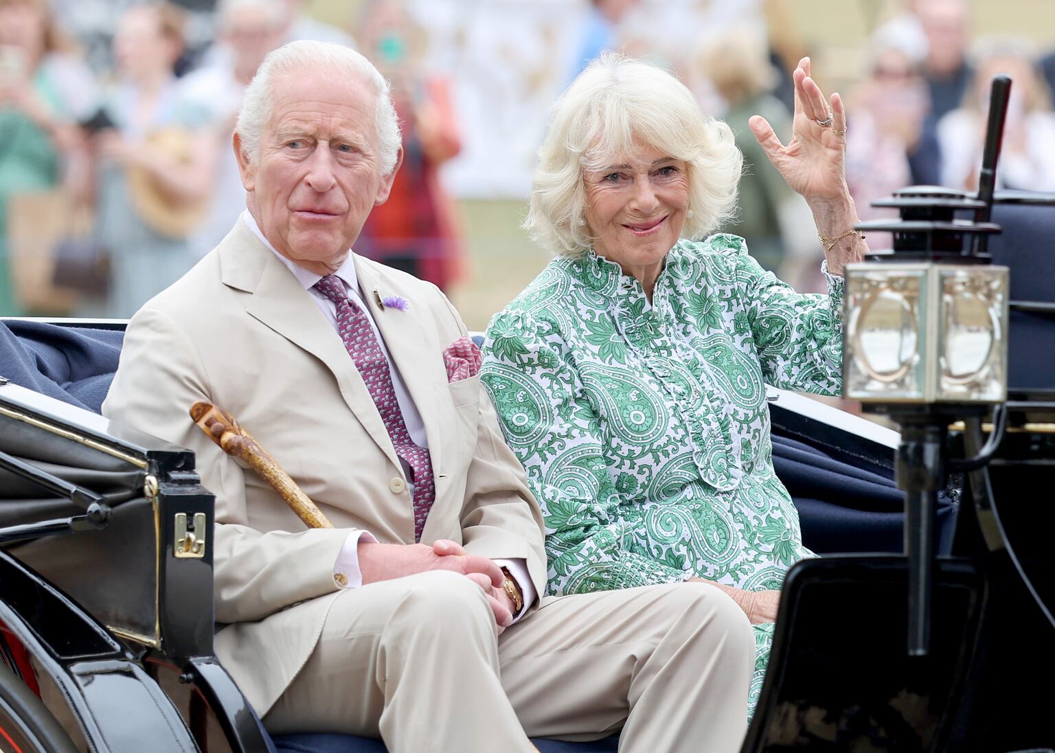 The King and Queen returned to their Sandringham residence by horse-drawn carriage