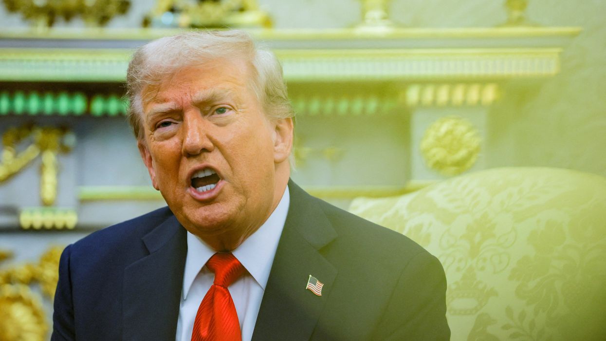 Donald Trump speaks in the Oval Office at the White House. REUTERS/Brian Snyder