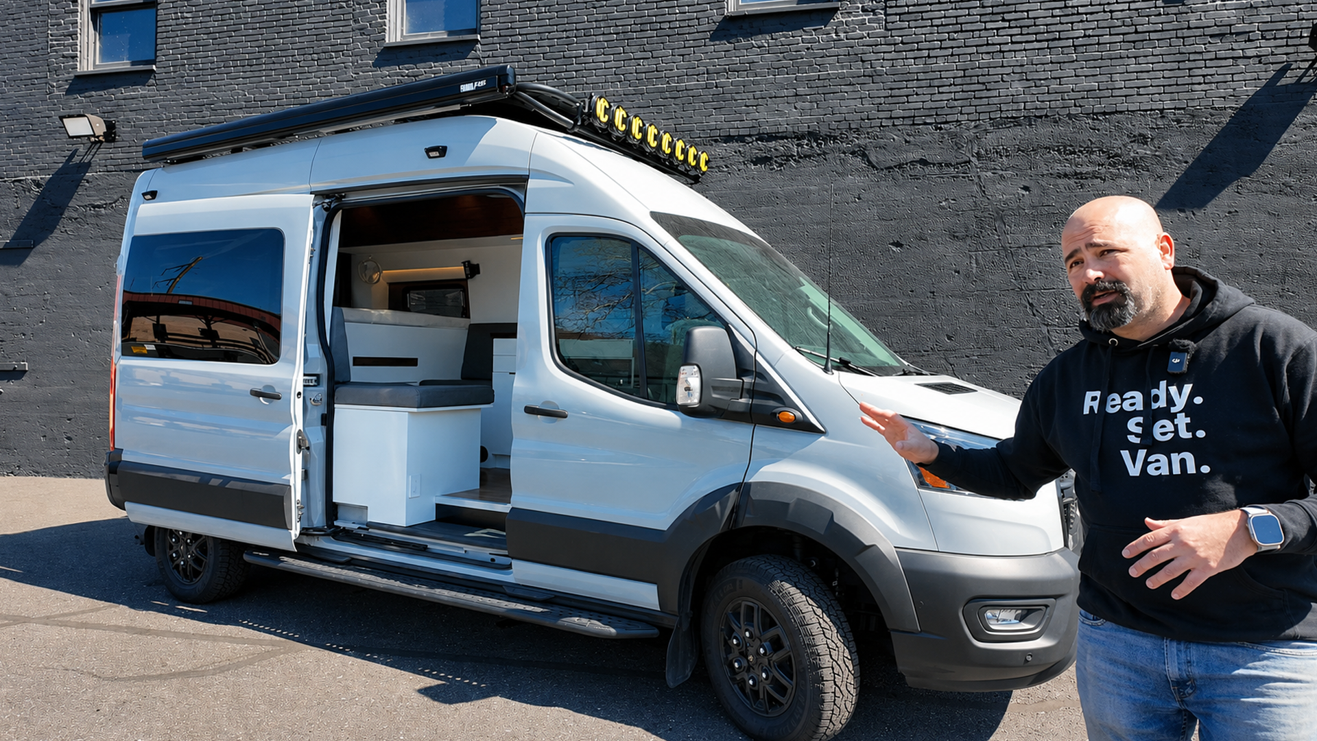 Tour of a premium Offgrid Rare Ford Transit Trail Basecamper Van