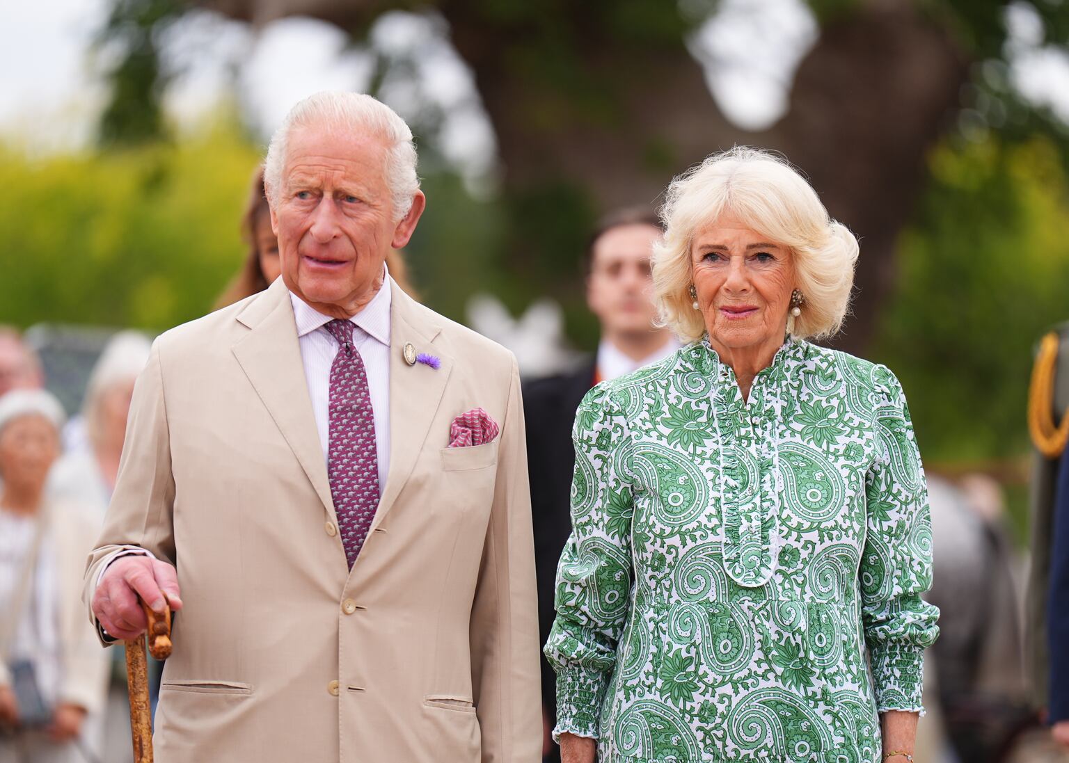 Charles and Camilla were shown a series of garden displays at the flower show
